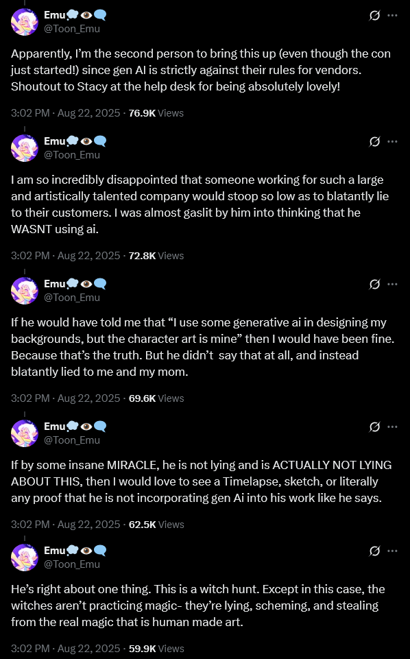 An NYCC attendee raises AI accusations against Disney artist James C Mulligan.