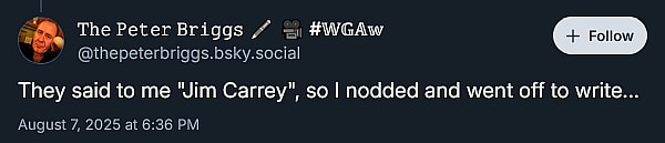 'Hellboy' screenwriter Peter Briggs reveals he was once tapped to pen a live-action 'Lupin III' film starring Jim Carrey.