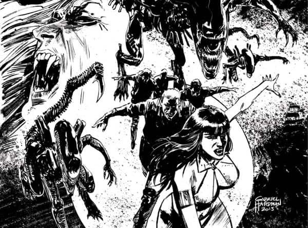 Aliens / Vampirella #6 Cover