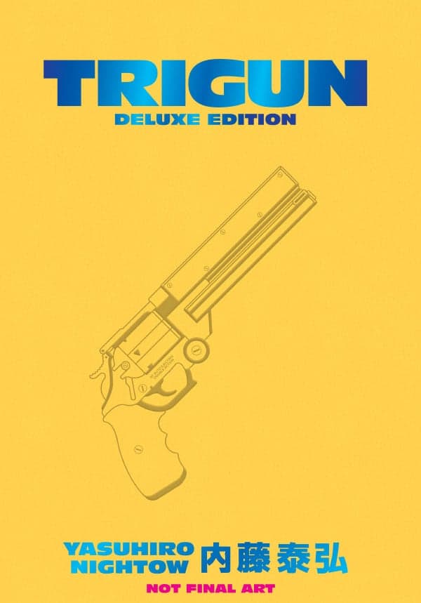 Dark Horse's placeholder cover for their deluxe edition release of Trigun (2023)