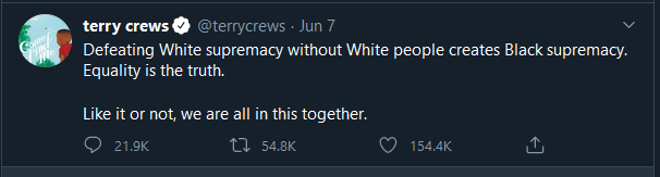 June tweet of Crews