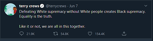 June tweet of Crews