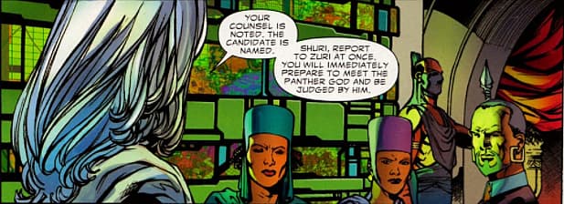 Black Panther #2 Shuri nominated to become Black Panther