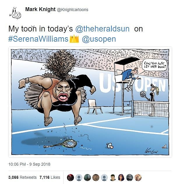 Mark Knight Serena Williams