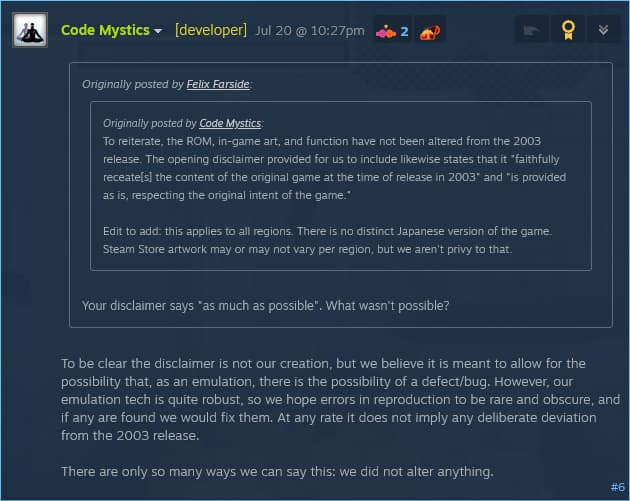 Code Mystics responds to censorship concerns in SNK Vs. Capcom: SVC Chaos (2024), SNK/Capcom