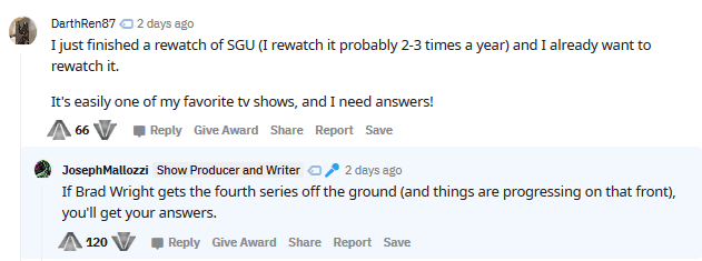 Stargate Writer Joseph Mallozzi Confirms Progress Being Made on New TV Series from Co-Creator Brad Wright!