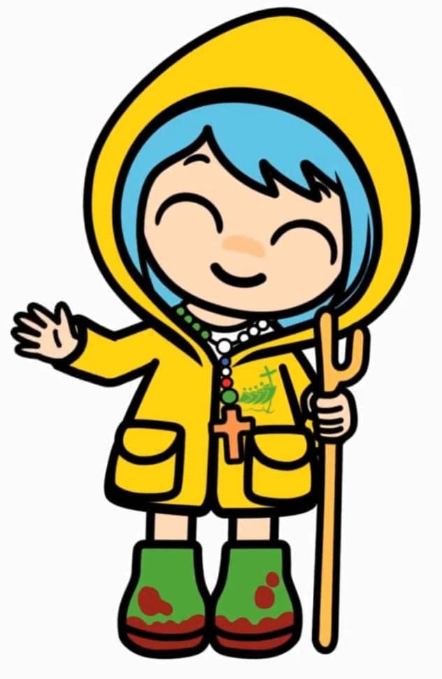 Luce waves hello via Luce: La Mascotte del Giubileo (2024), VaticanNewsIT