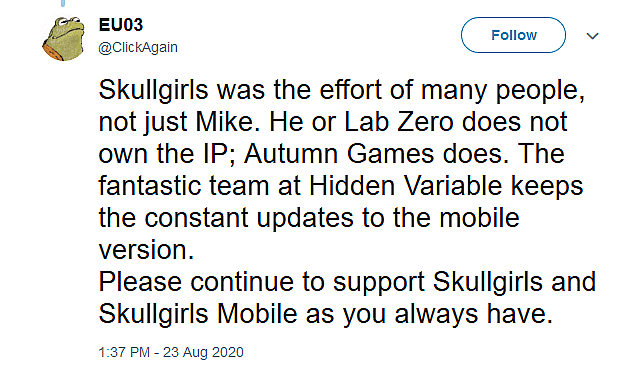 Several Staff Members Leave Skullgirls Studio Lab Zero Games Over Lead Designer Mike Zaimont’s Alleged Behavior