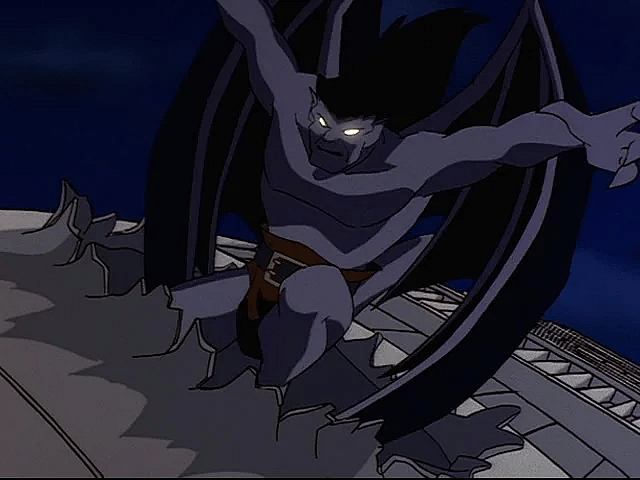 An angry Goliath (Keith David) breaks free from the Quarrymen's trap in Gargoyles: The Goliath Chronicles Season 3 Episode 13 "Angels in the Night" (1997), Disney