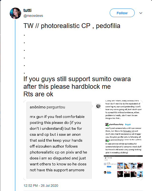 Keep Your Hands Off Eizouken! mangaka attacked for following loli art account