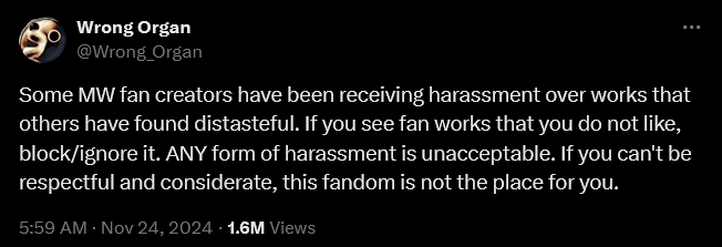'Mouthwashing' developer Wrong Organ tells their fan base to stop harassing artists.