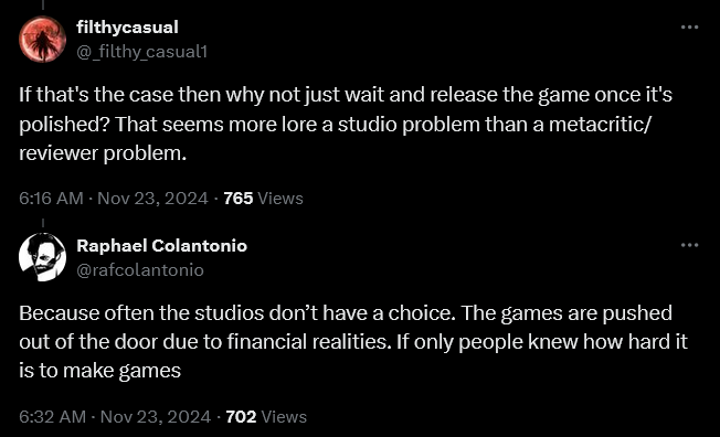 'Arkane Studios' founder Raphaël Colantonio weighs in on the discourse surrounding the video game industry and its obsession with review scores.
