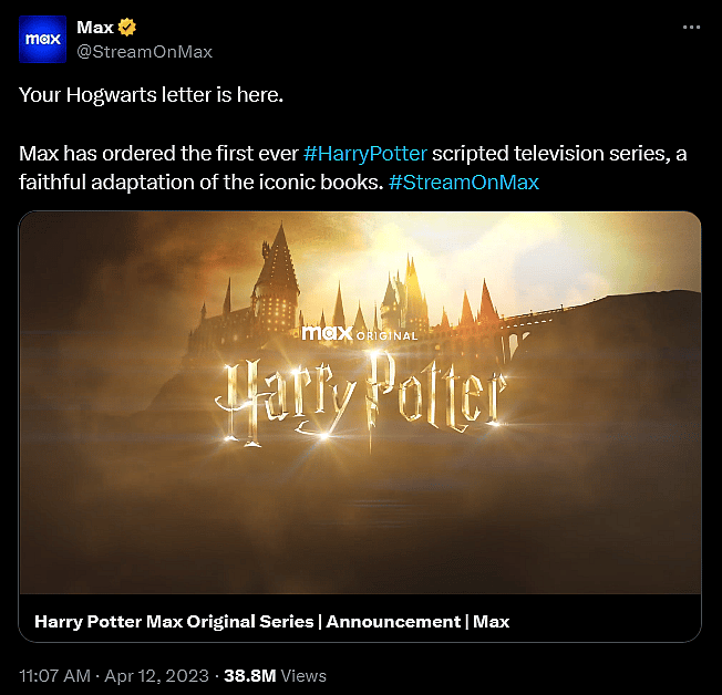 HBO announces production of a new 'Harry Potter' TV adaptation.