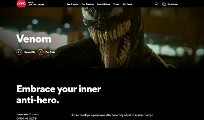 Venom Movie Rating