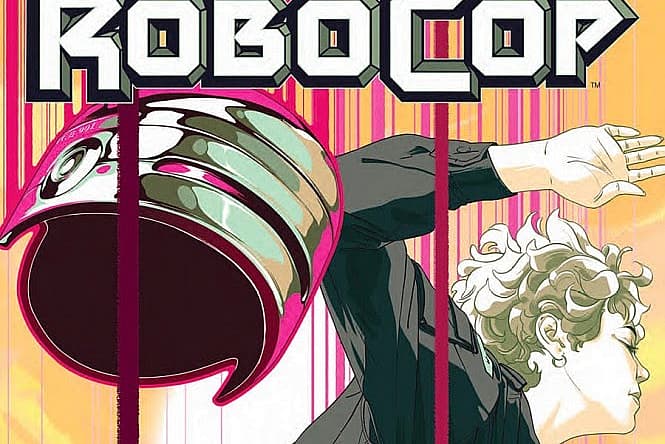 RoboCop Issue Three comic book cover by BOOM! Studios featuring the titular cyborg character.