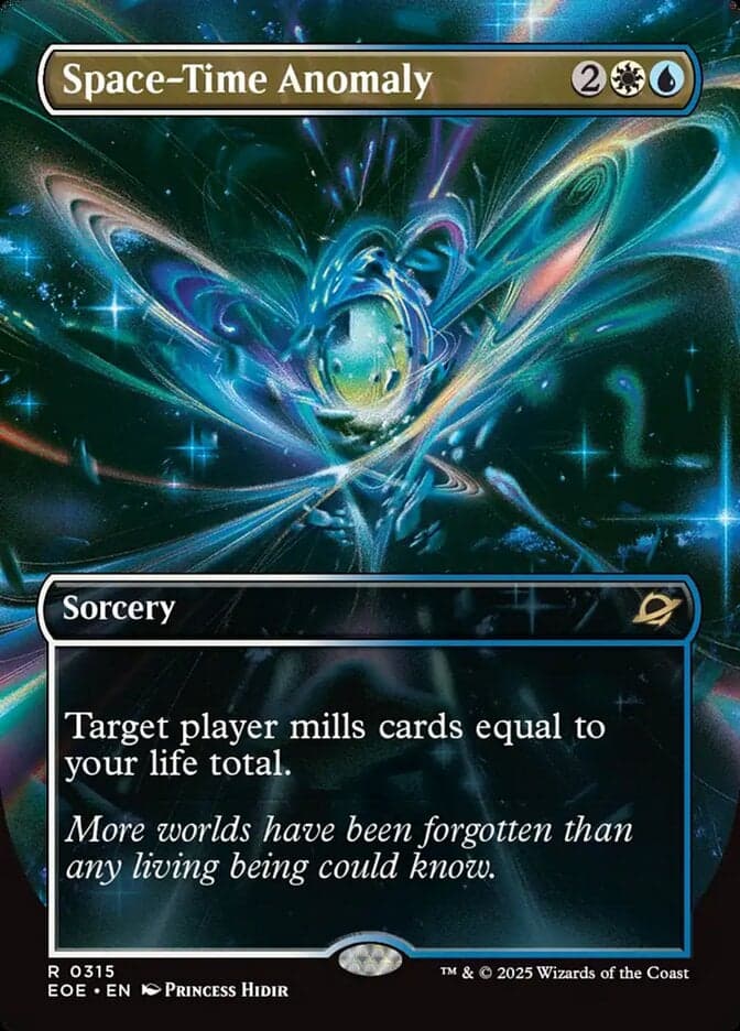 The universe spells trouble for an opponent's deck via (Card #315), Magic: The Gathering - Edge of Eternities (2025), Wizards of the Coast. Art by Néstor Ossandón Leal.