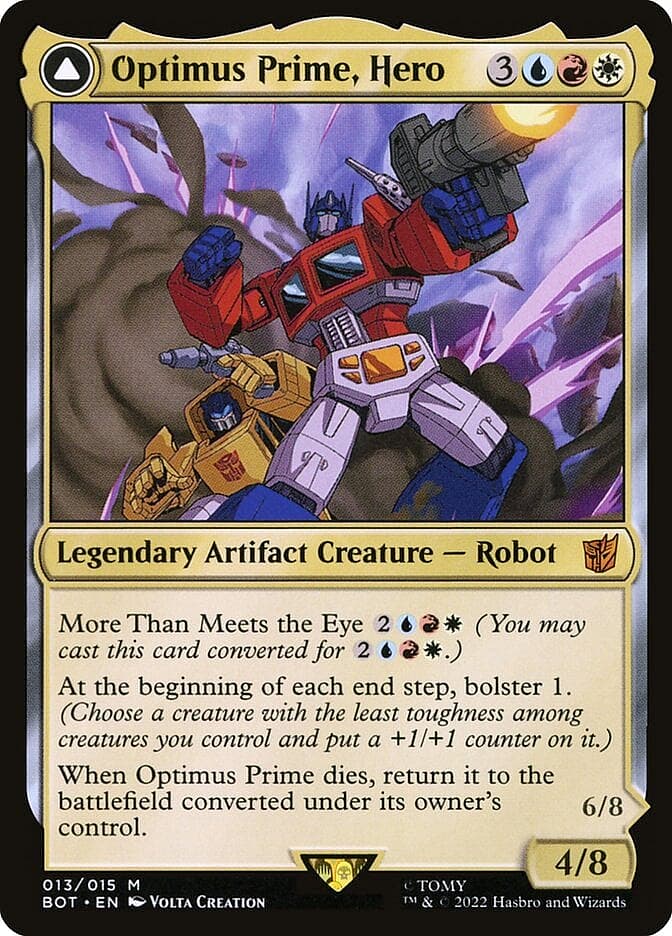Optimus Prime leads the Autobots via Card #13, Magic: The Gathering - Secret Lair - The