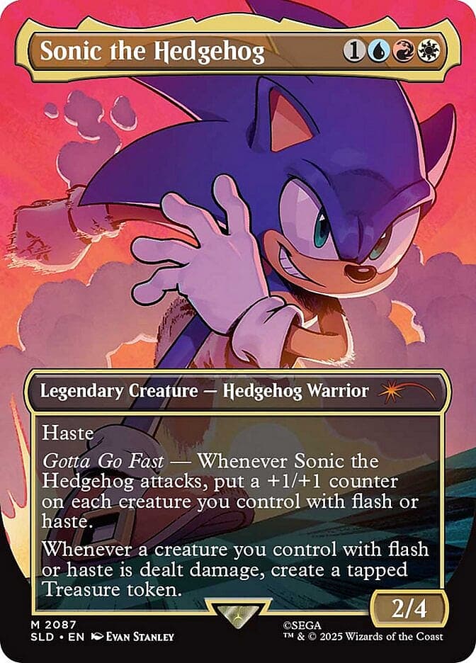Sonic the Hedgehog rushes in on Magic card, Secret Lair x Sonic (2025), Wizards of the Coast