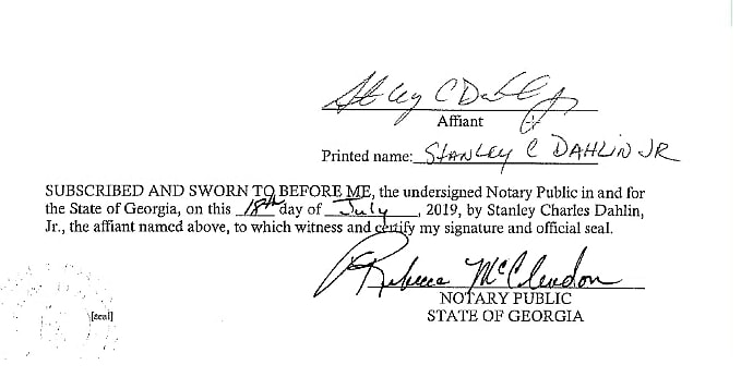 Key Witness Stan Dahlin Has “No Memory of the Events” of Alleged Hotel Room Assault As Described By Monica Rial