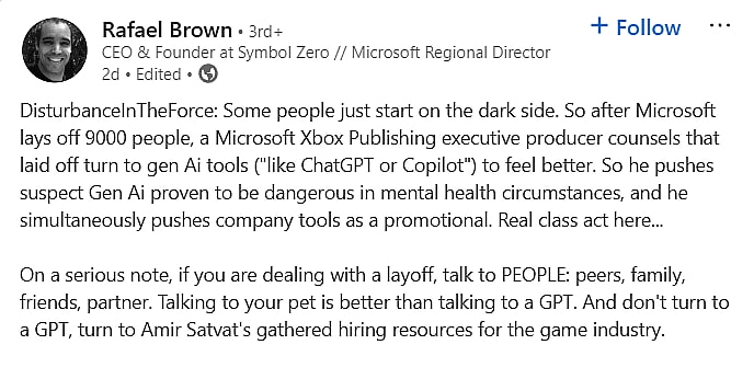 Rafael Brown on LinkedIn