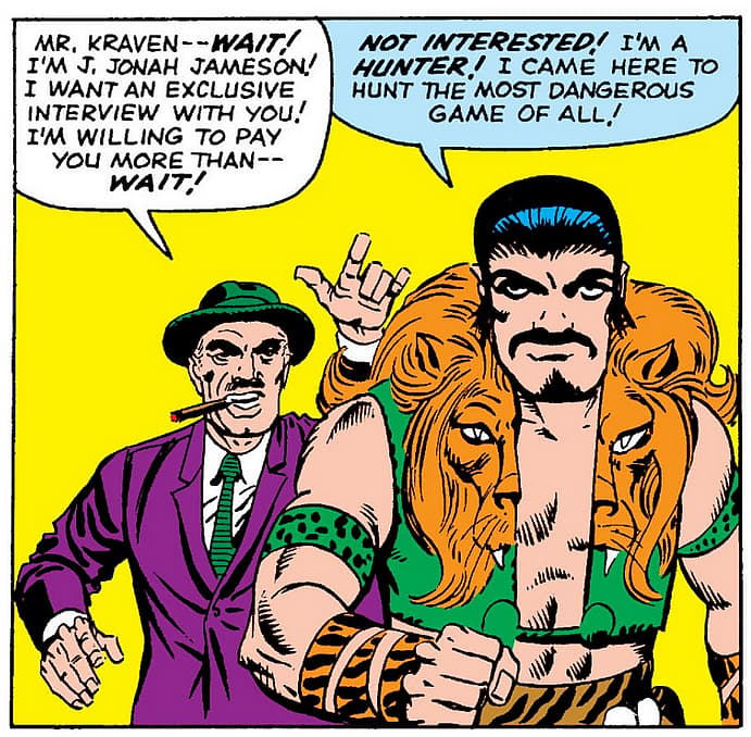 Kraven ignores J. Jonah Jameson in Amazing Spider-Man Vol. 1 #15 (1964), Marvel Comics