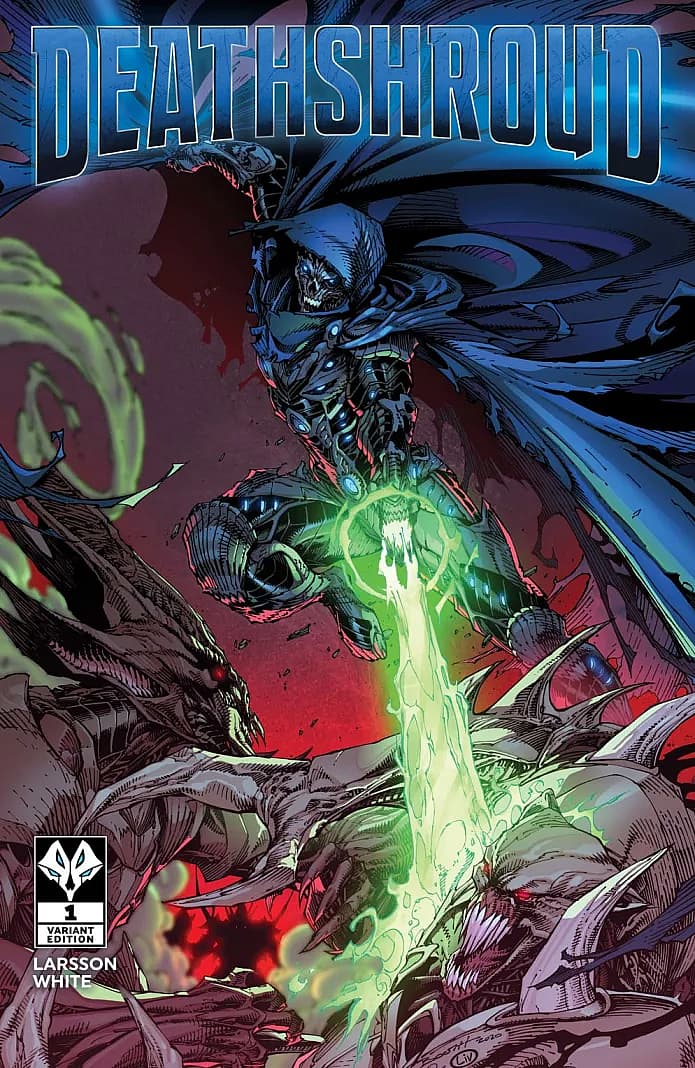 Deathshroud unleashes unholy energy on Brett Booth's variant cover to Deathshroud Vol. 1 #1 (2023)