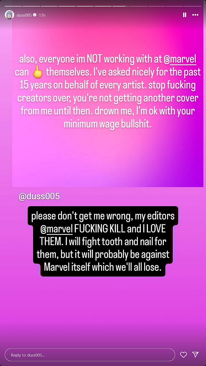 Numerous industry artists pour out to criticize Marvel Comics for financially mistreating its artists.