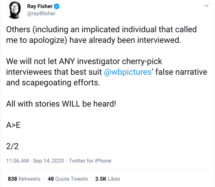 Screenshot-Ray Fisher Tweet 9-14 2