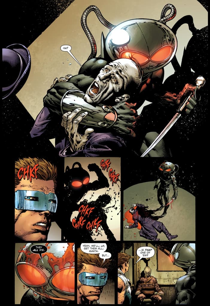 Manta Kills Outsider - DC Comics