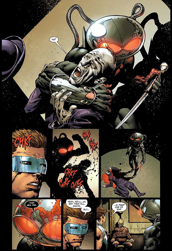 Manta Kills Outsider - DC Comics