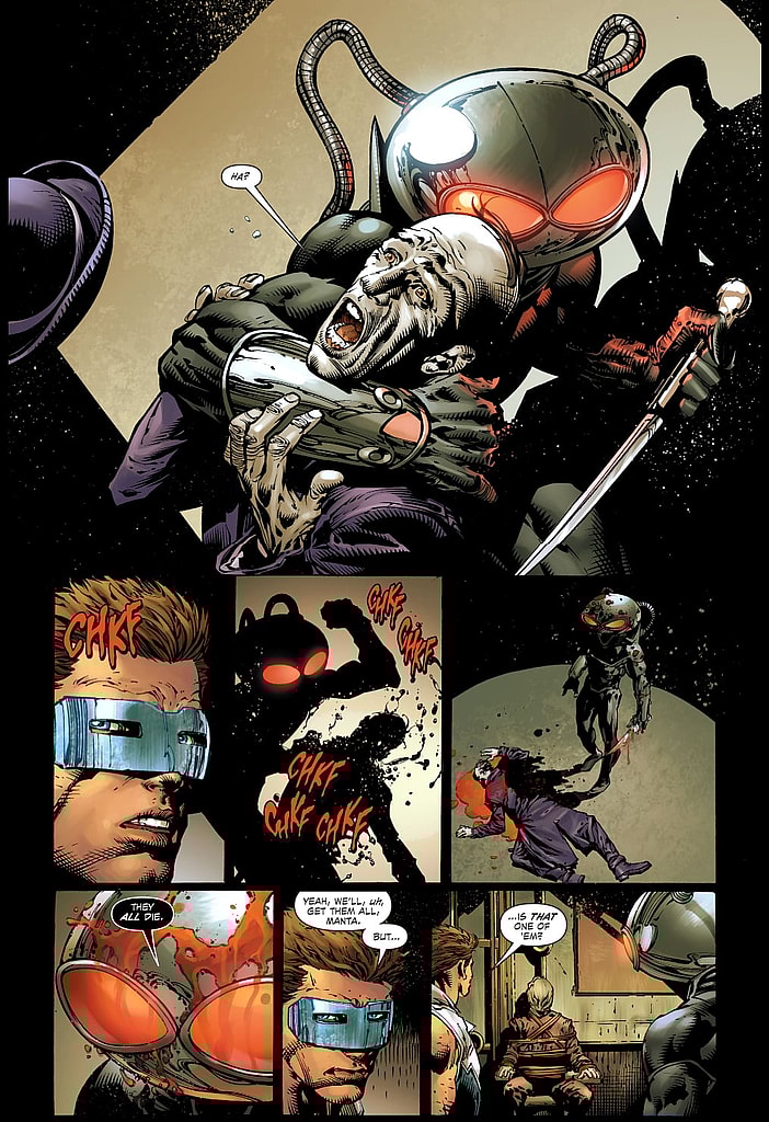 Manta Kills Outsider - DC Comics