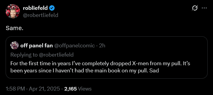'Deadpool' co-creator Rob Liefeld takes aim at Marvel Comics' failure with the X-Men line.