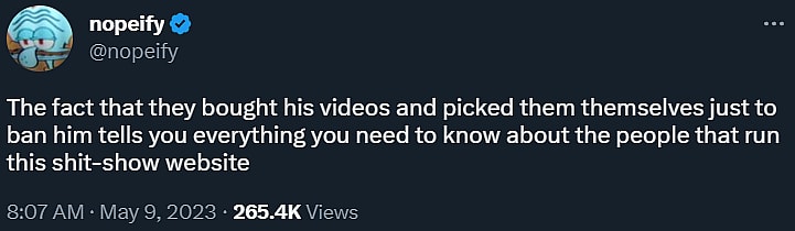 Nopeify derides Twitch for banning PewDiePie via Twitter