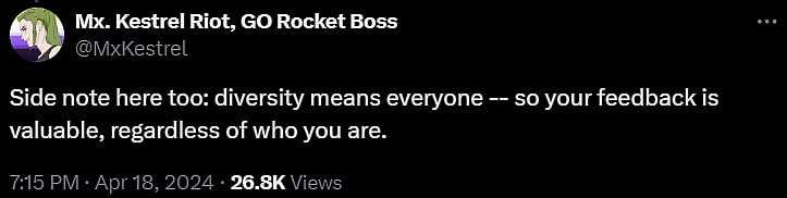 Mx. Kestrel Riot, GO Rocket Boss (@MxKestrel) on X