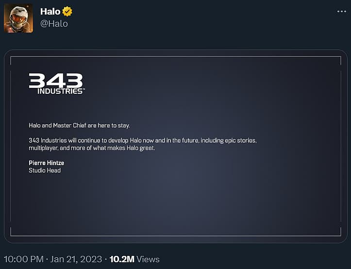 343 Industries Studio Head Pierre Hintze insists company and Halo series are fine after layoffs via