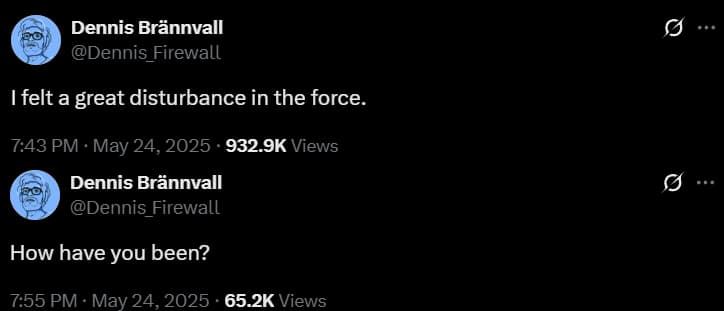 Dennis Brännvall on X