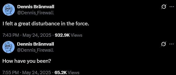 Dennis Brännvall on X