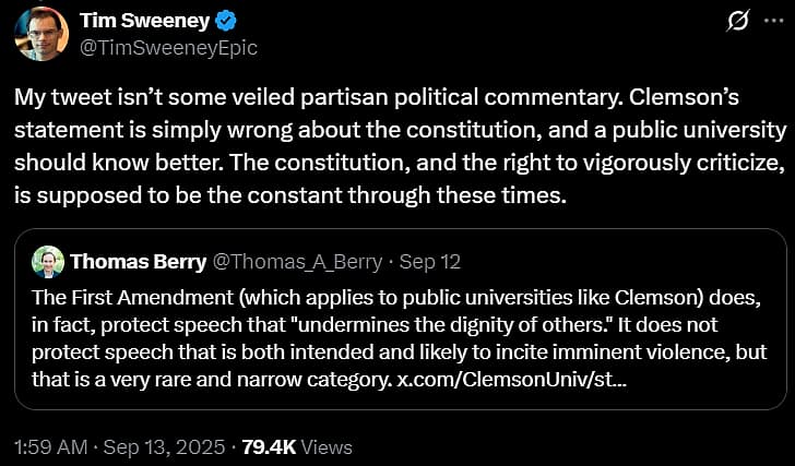 Thomas Berry on free speech and incitement to violence