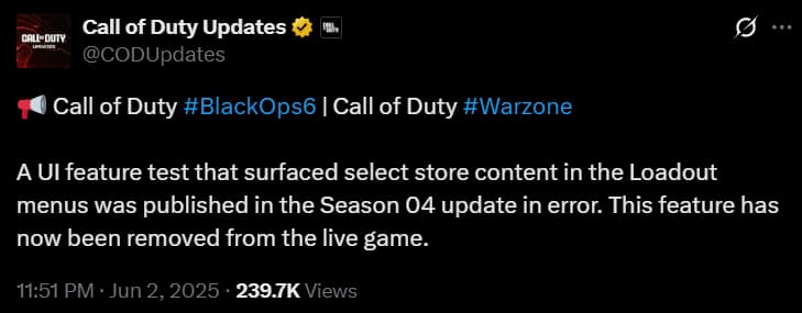 Call of Duty Updates on X