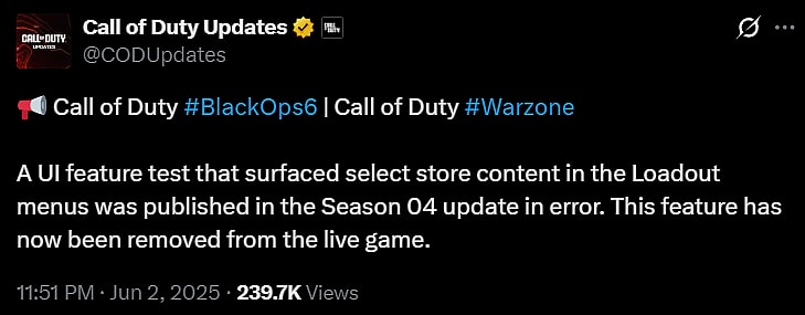 Call of Duty Updates on X