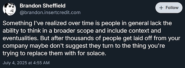 Brandon Sheffield on BlueSky