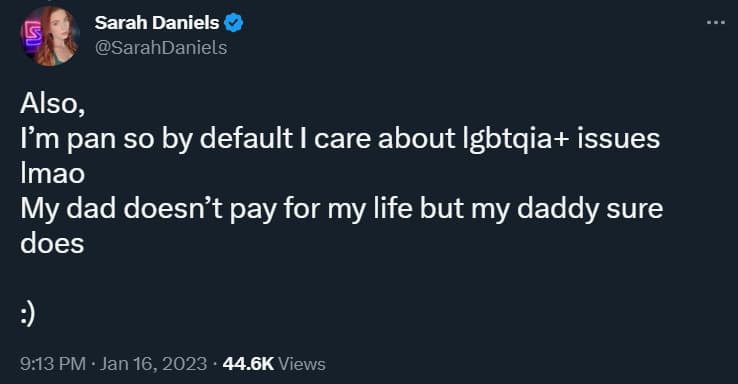 Sarah Daniels shows she is surprisingly unphased by abusive comments via Twitter