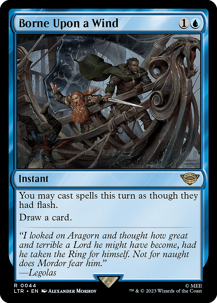 Borne Upon a Wind card from Magic: The Gathering - Lord of the Rings (2023), Wizards of Coast