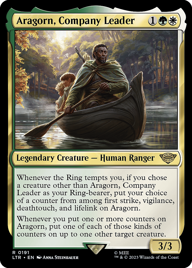 Aragorn, Company Leader in Magic: The Gathering - The Lord of the Rings: Tales of Middle-earth
