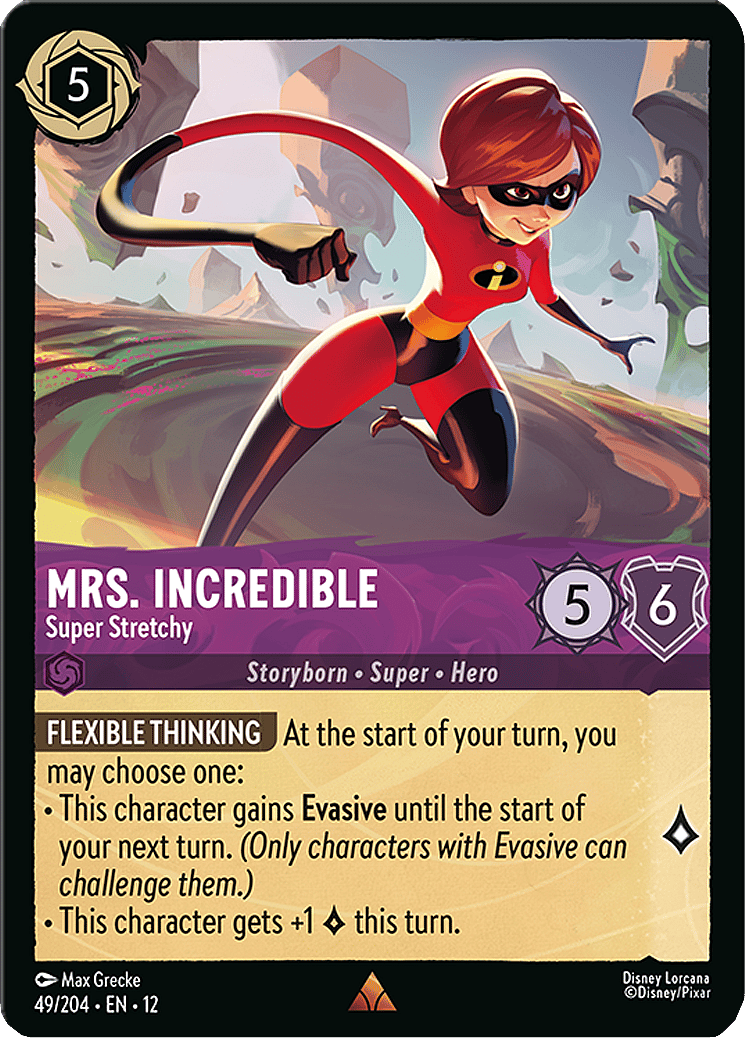 Mrs. Incredible suits up in Disney Lorcana - Wilds Unknown (2026)