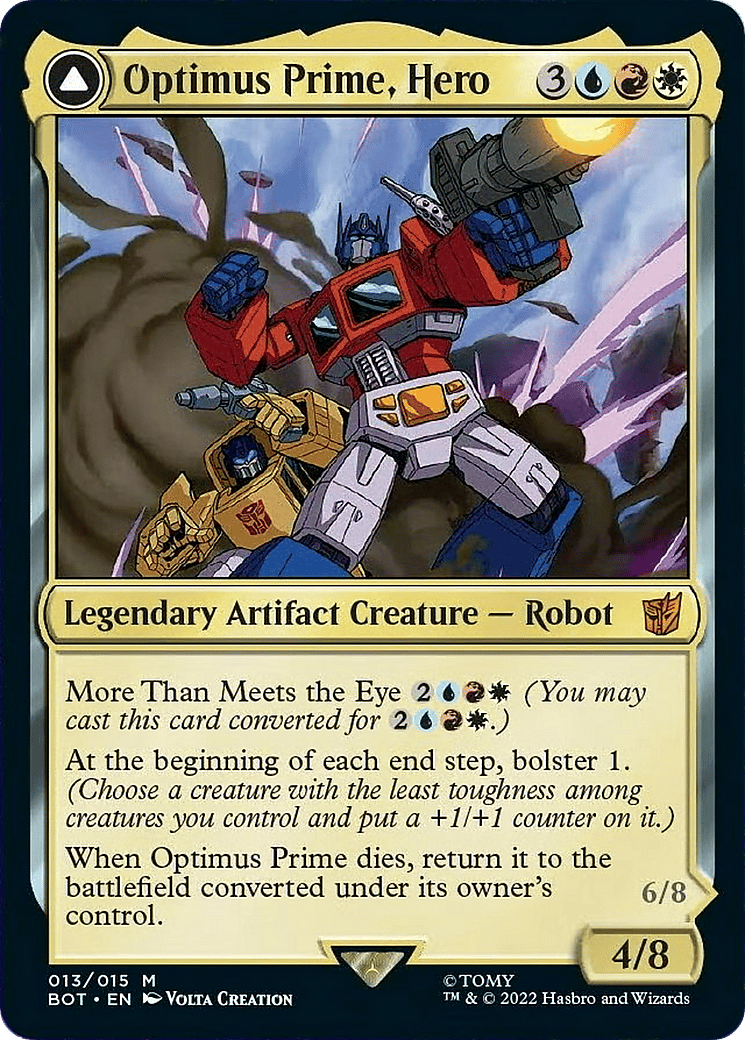Optimus Prime, Hero via Card #13, Transformers - The Brothers' War (2022), Wizards of the Coast