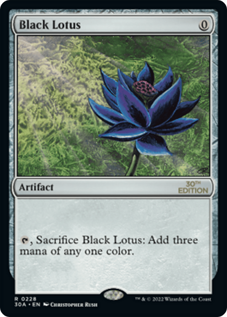 Black Lotus via Card #228, 30th Anniversary Edition Set (2022), Wizards of the Coast