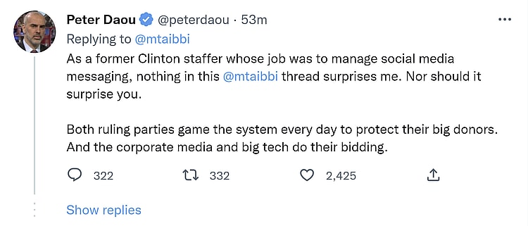 Peter Daou chimes in about the Twitter documents release on his Twitter account