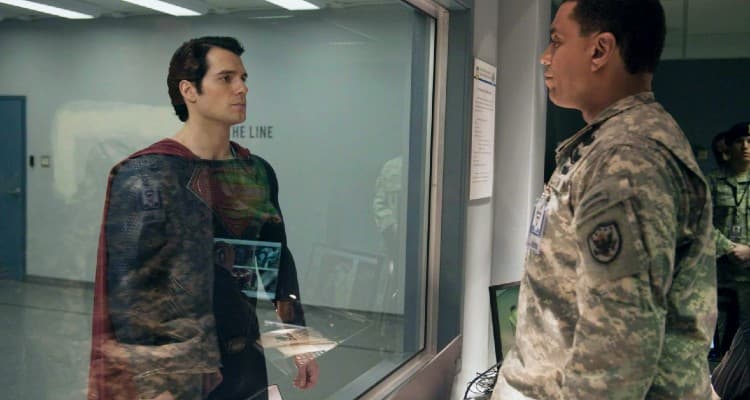 Harry Lennix opposite Henry Cavill in Man of Steel