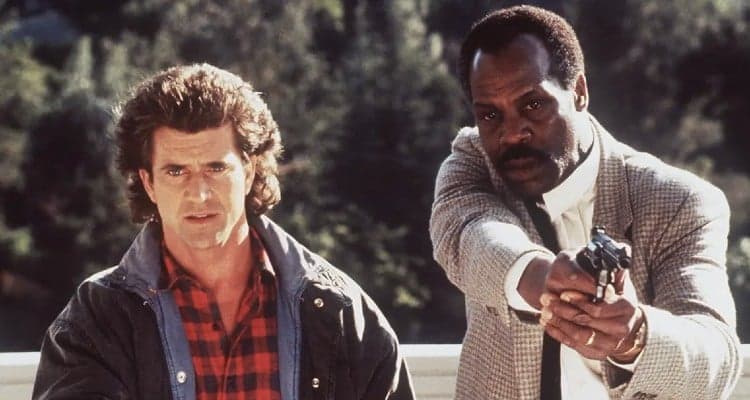 Murtaugh and Riggs on the scene in 'Lethal Weapon' (1987), Warner Bros.&nbsp;